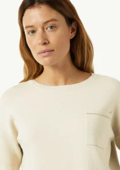 Strickpullover mit Schmuckdetail und Glitzergarn-Comma Fashion