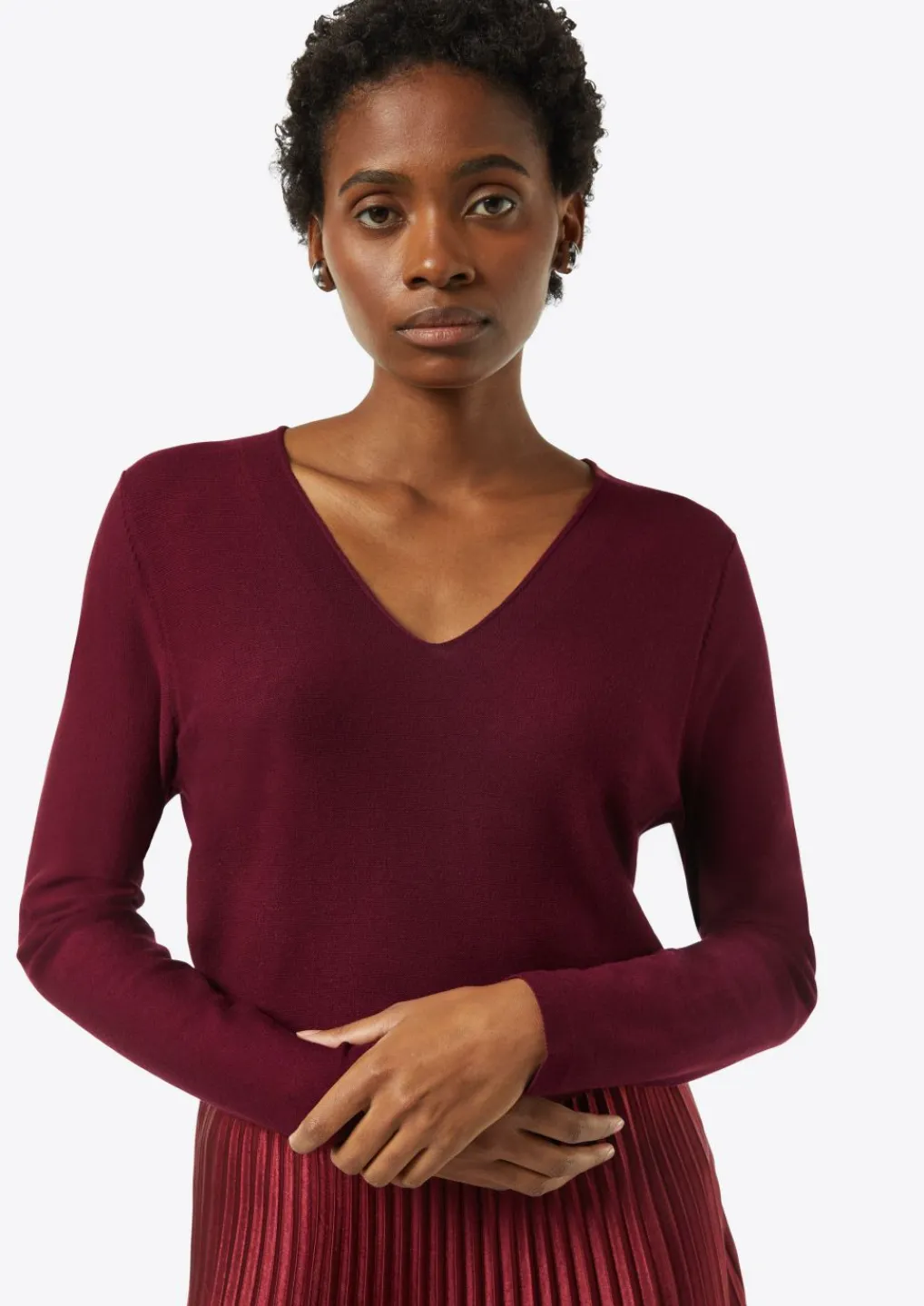 Strickpullover mit seitlich geschlitztem Saum-Comma Outlet