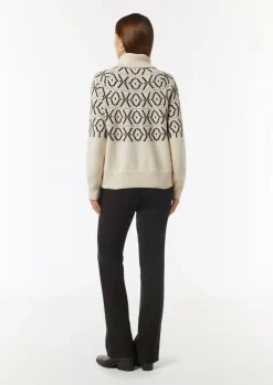 Strickpullover mit Troyer-Kragen-Comma Hot