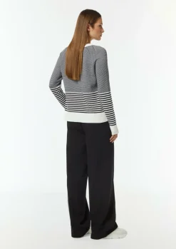 Strickpullover mit variierendem Streifenmuster-Comma Sale