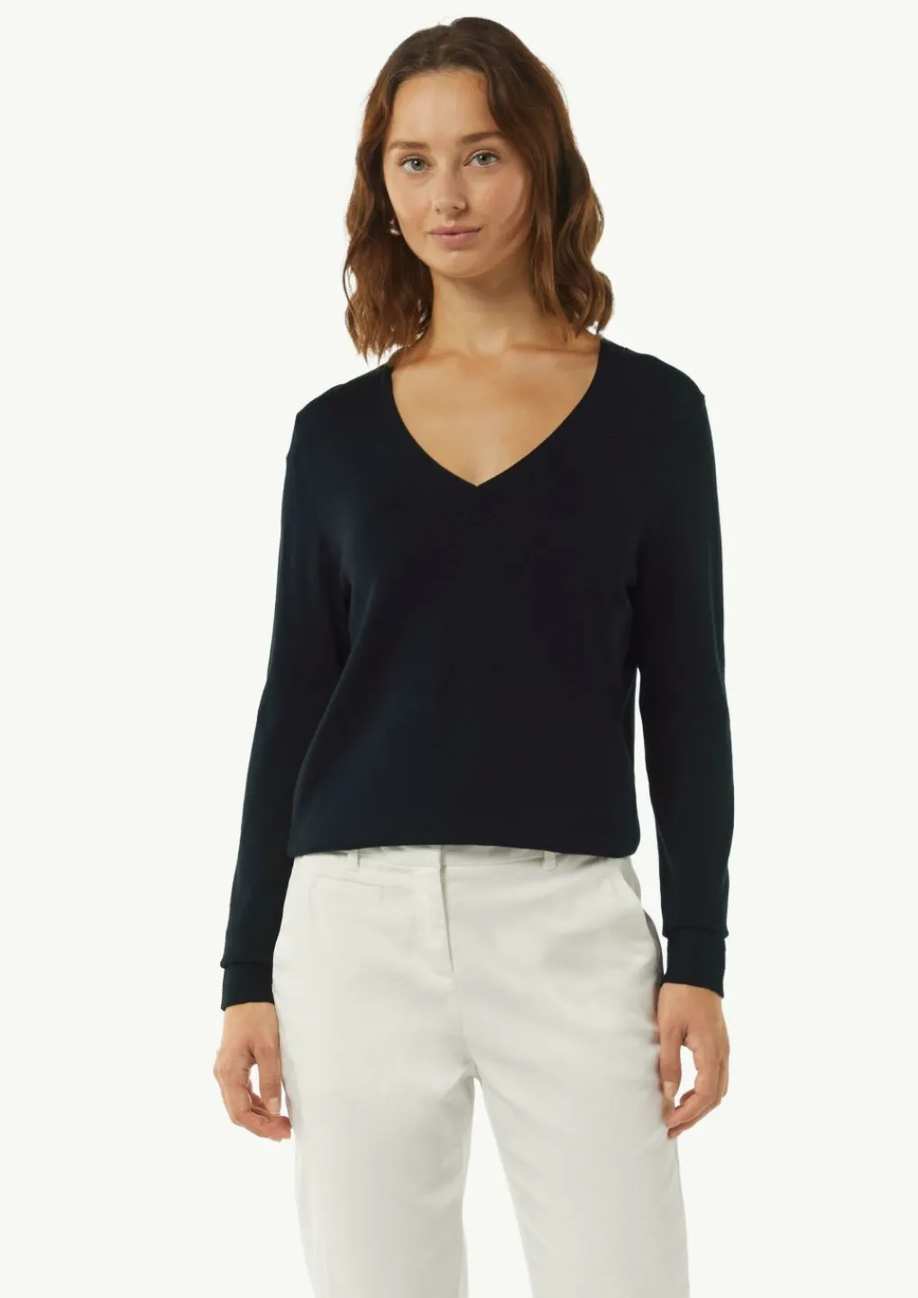 Strickpullover mit V-Ausschnitt-Comma Sale