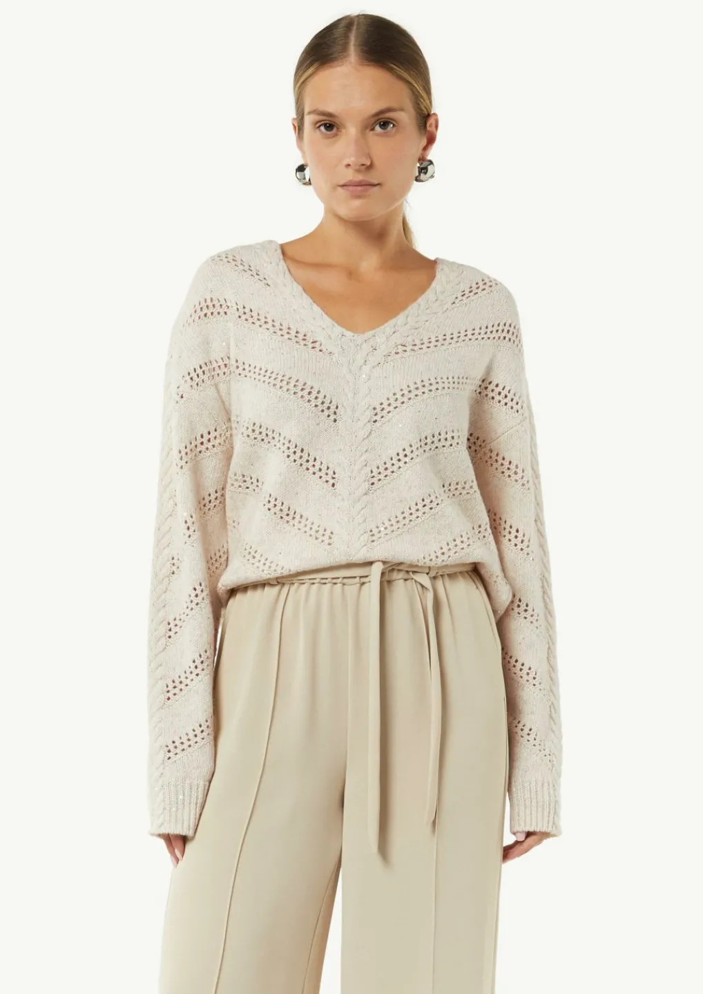 Strickpullover mit zarten Pailletten-Comma Online