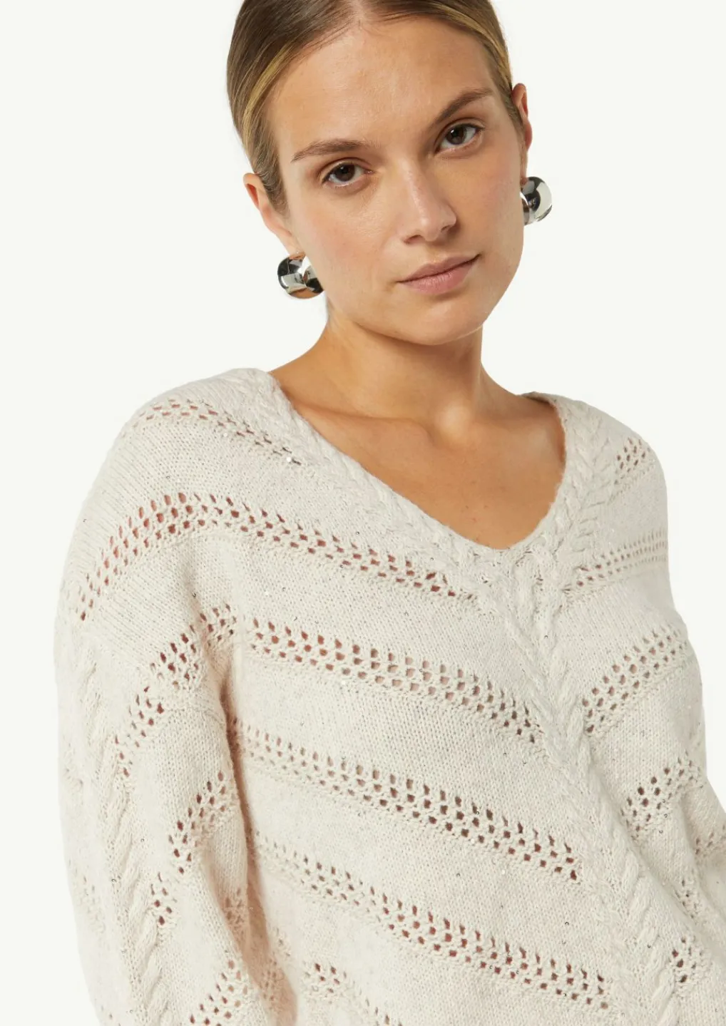 Strickpullover mit zarten Pailletten-Comma Online