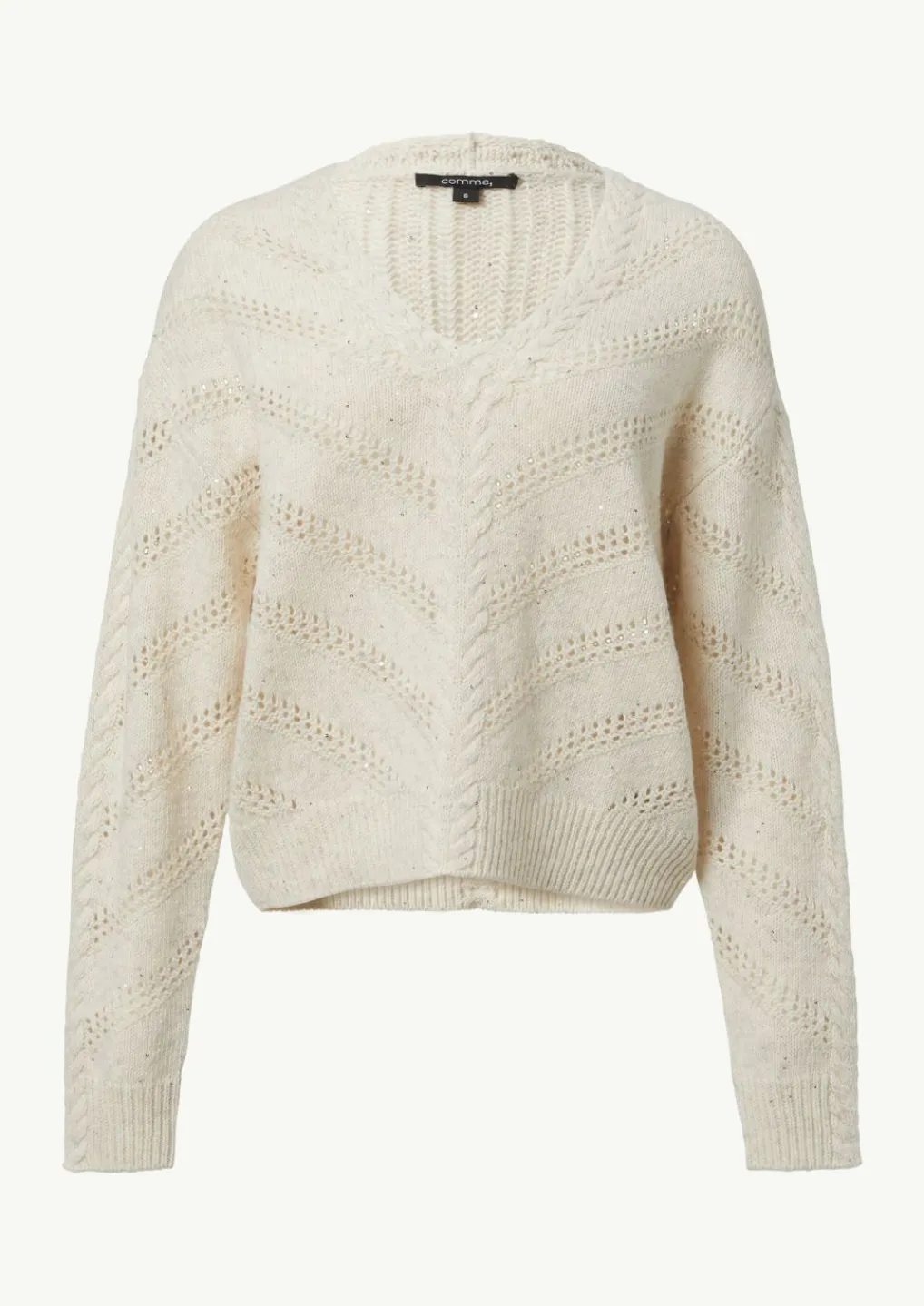 Strickpullover mit zarten Pailletten-Comma Online