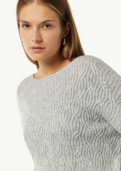 Strickpullover mit Zopfmuster-Comma Discount