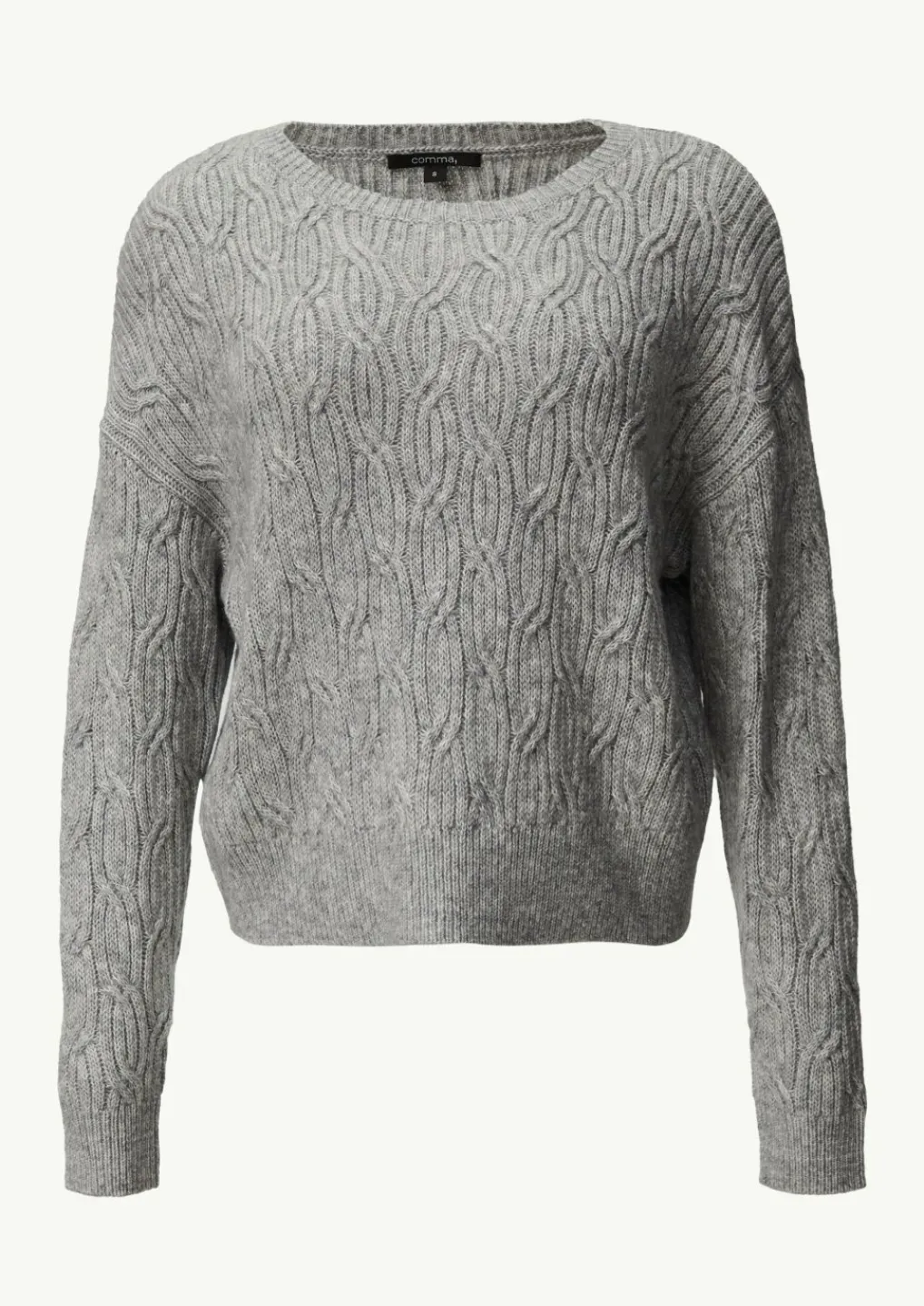 Strickpullover mit Zopfmuster-Comma Discount