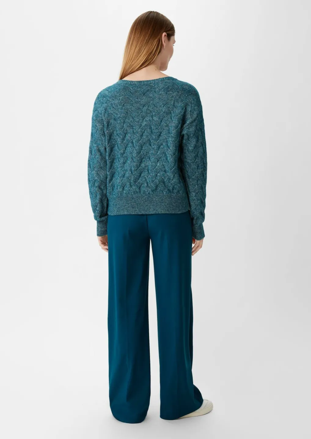 Strickpullover mit Zopfmuster-Comma Sale