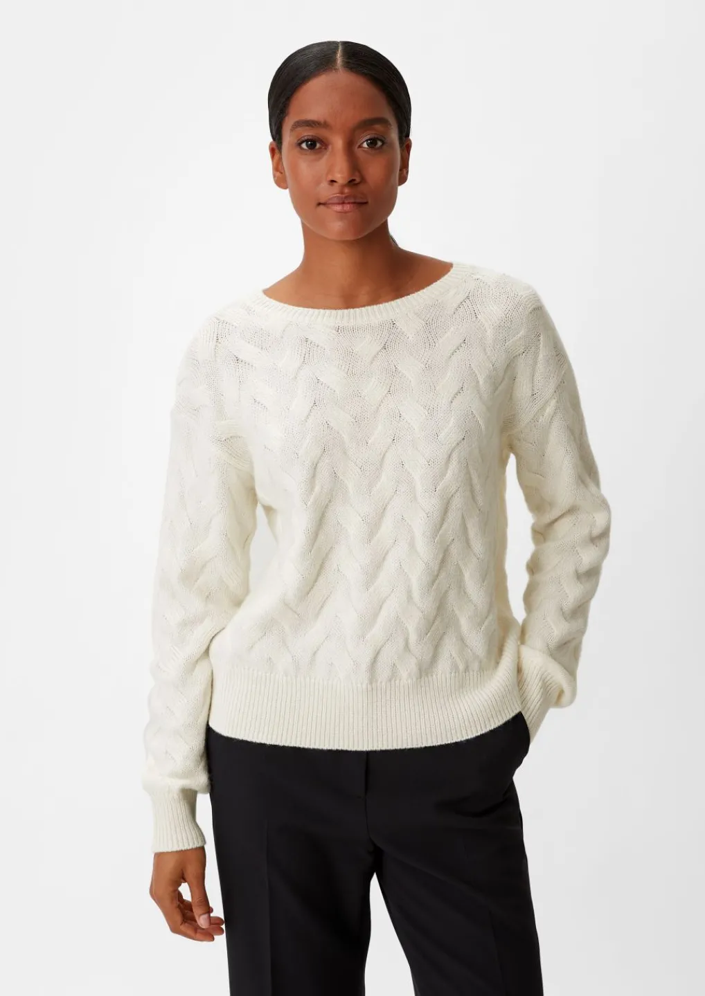 Strickpullover mit Zopfmuster-Comma Clearance