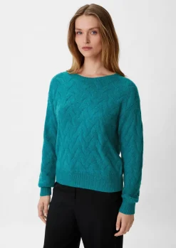 Strickpullover mit Zopfmuster-Comma Best