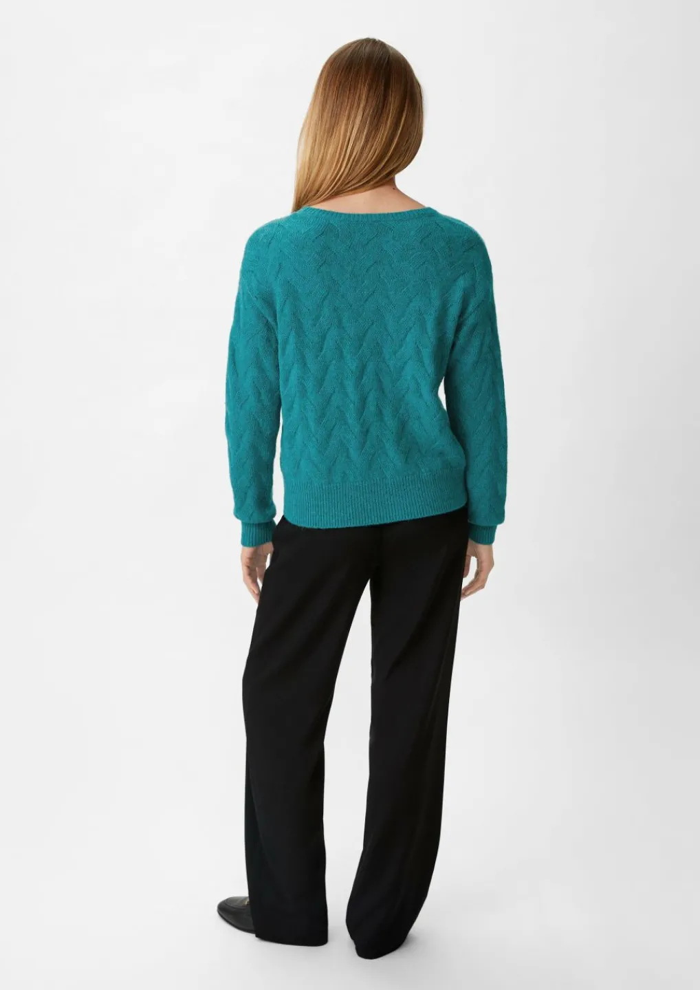 Strickpullover mit Zopfmuster-Comma Best