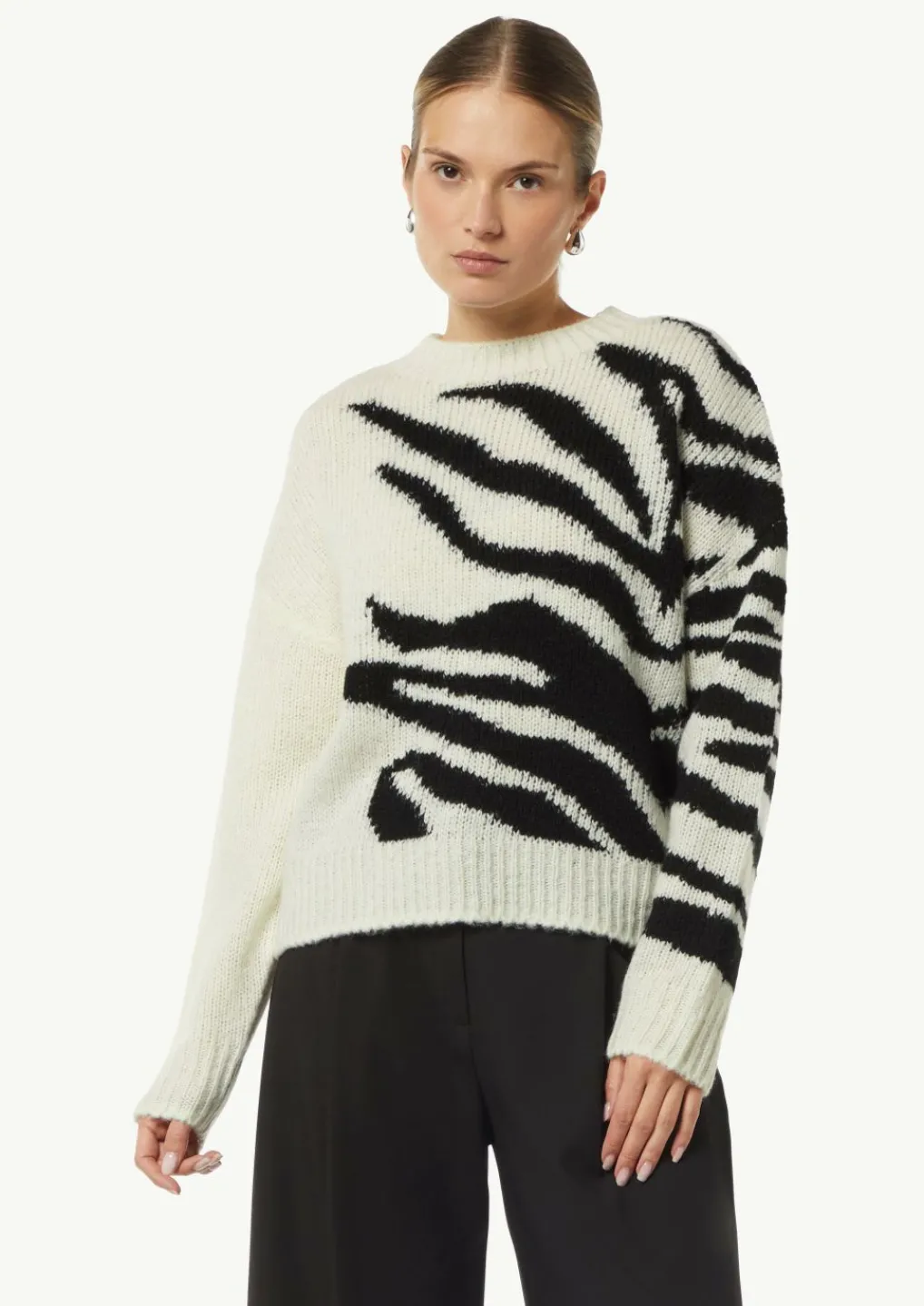 Strickpullover mit zweifarbigen Intarsien-Comma Outlet