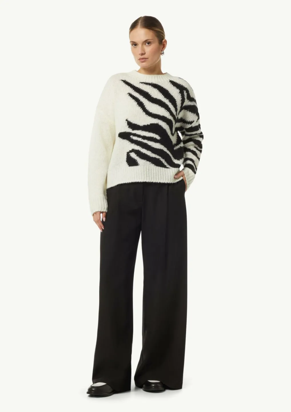 Strickpullover mit zweifarbigen Intarsien-Comma Outlet