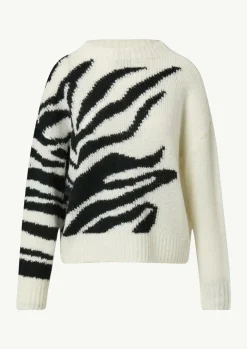 Strickpullover mit zweifarbigen Intarsien-Comma Outlet