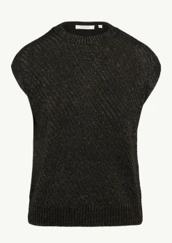 Strickpullunder mit Ajourmuster und Glitzergarn-Comma Outlet