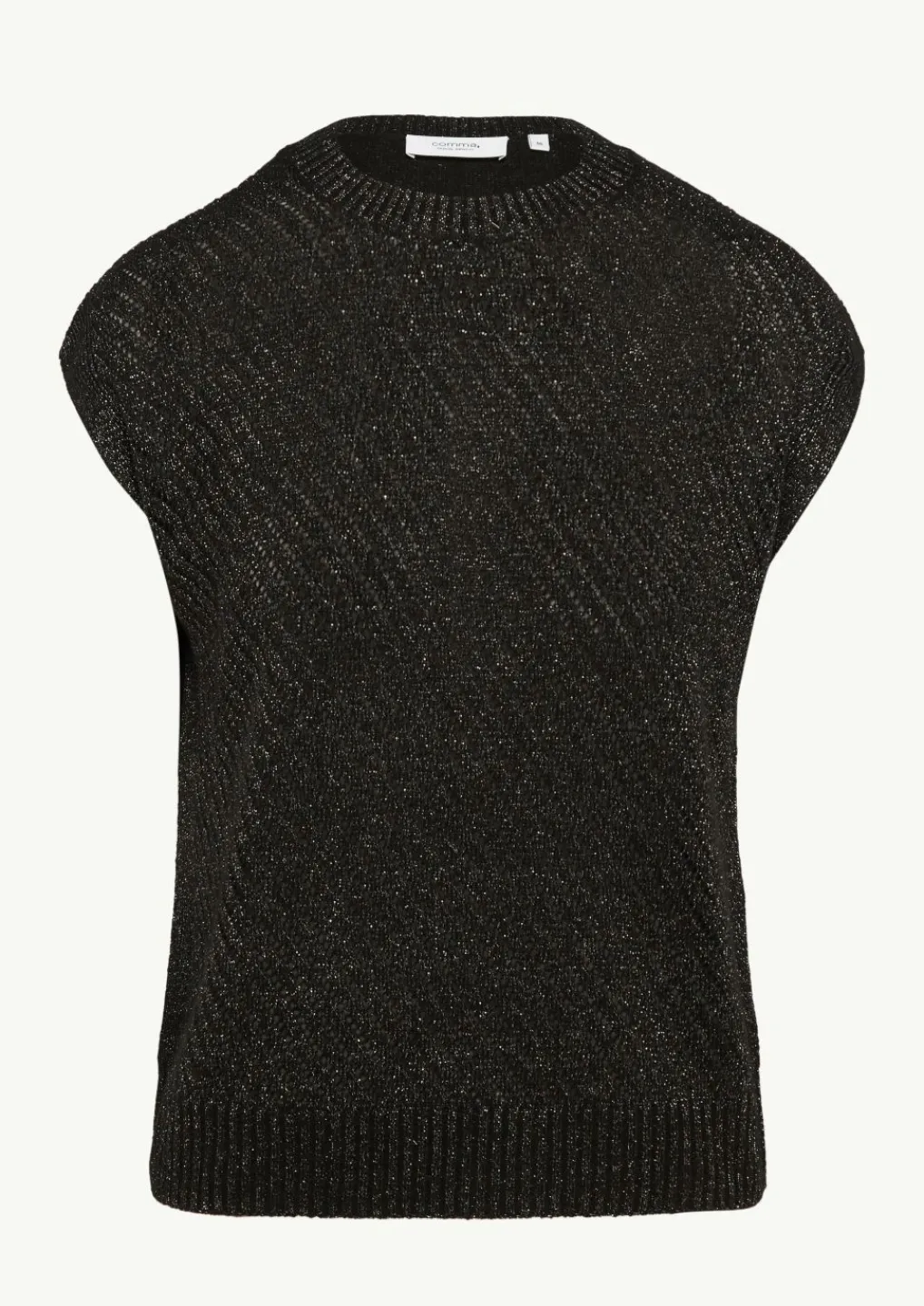 Strickpullunder mit Ajourmuster und Glitzergarn-Comma Outlet
