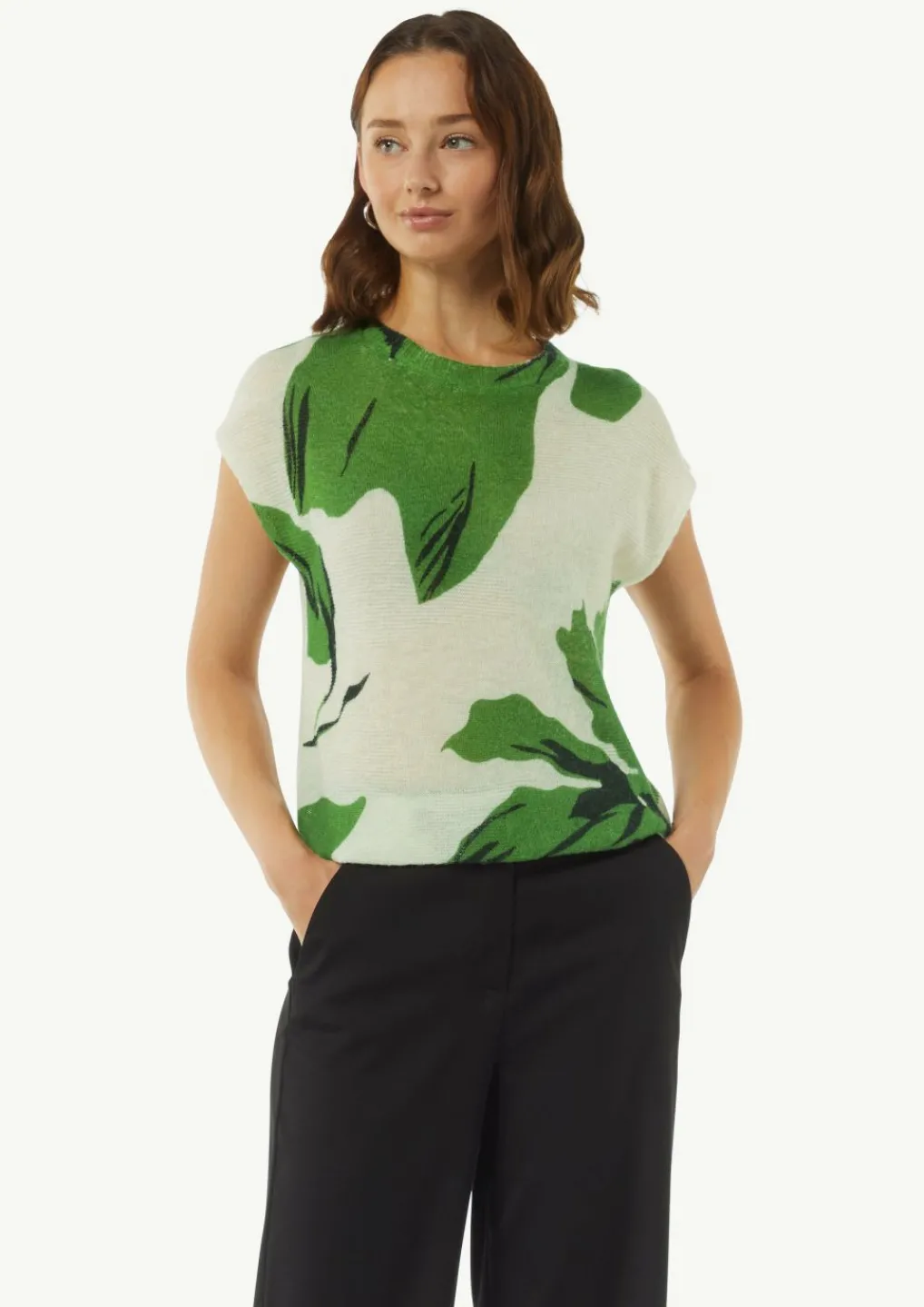 Strickpullunder mit All-over-Print-Comma Clearance