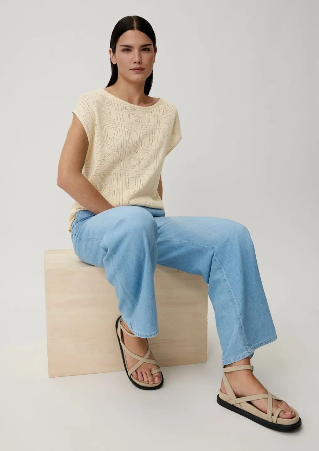 Strickpullunder mit Lochstickerei-Comma Sale