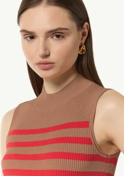 Strickpullunder mit Rippstruktur und Stehkragen-Comma Sale
