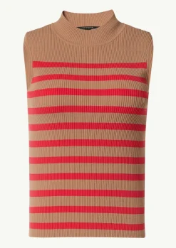 Strickpullunder mit Rippstruktur und Stehkragen-Comma Sale