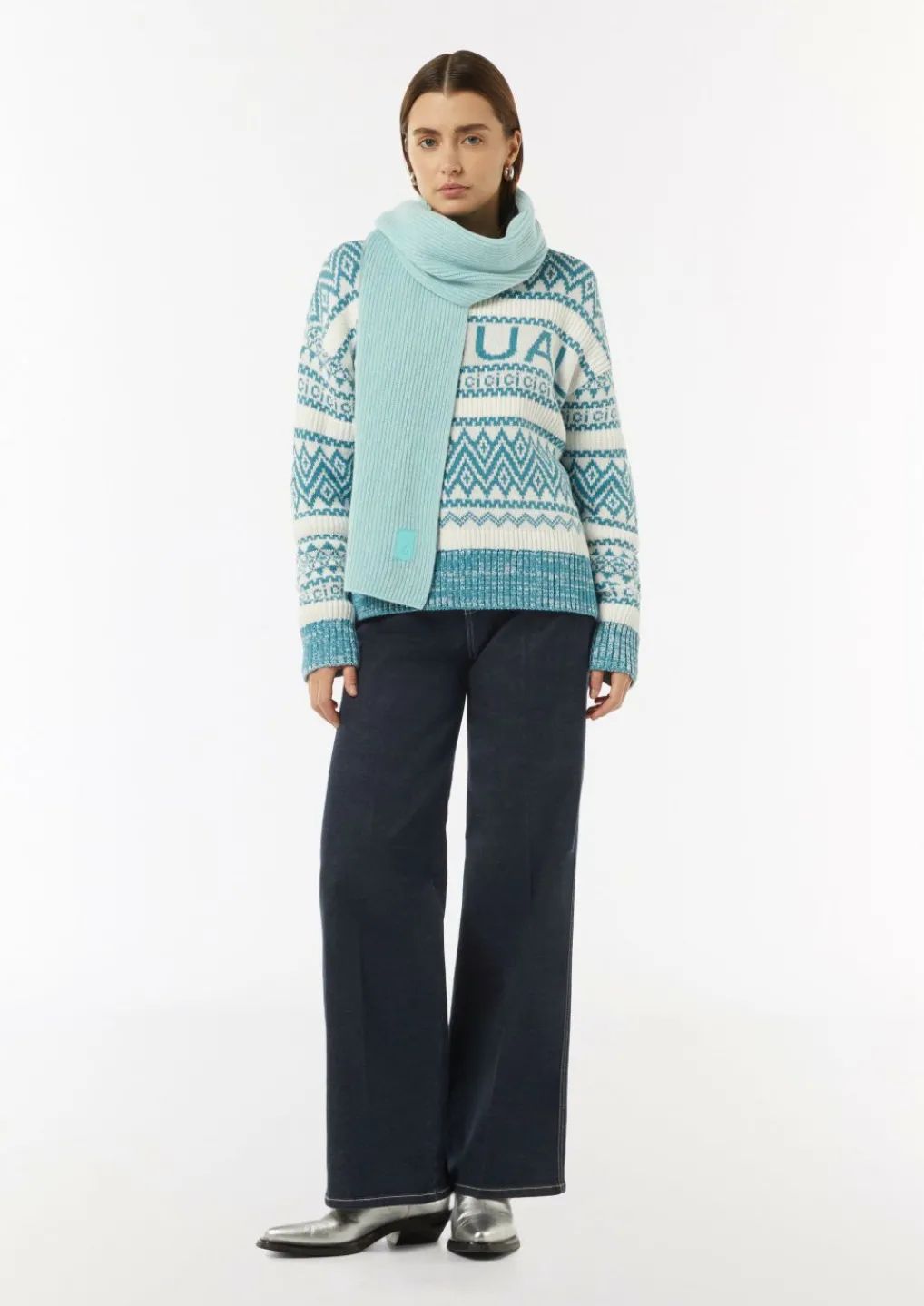 Strickschal mit Glitzergarn-Comma Discount