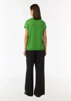 Strick-Shirt aus Lyocellmix mit Faltendetails-Comma Hot