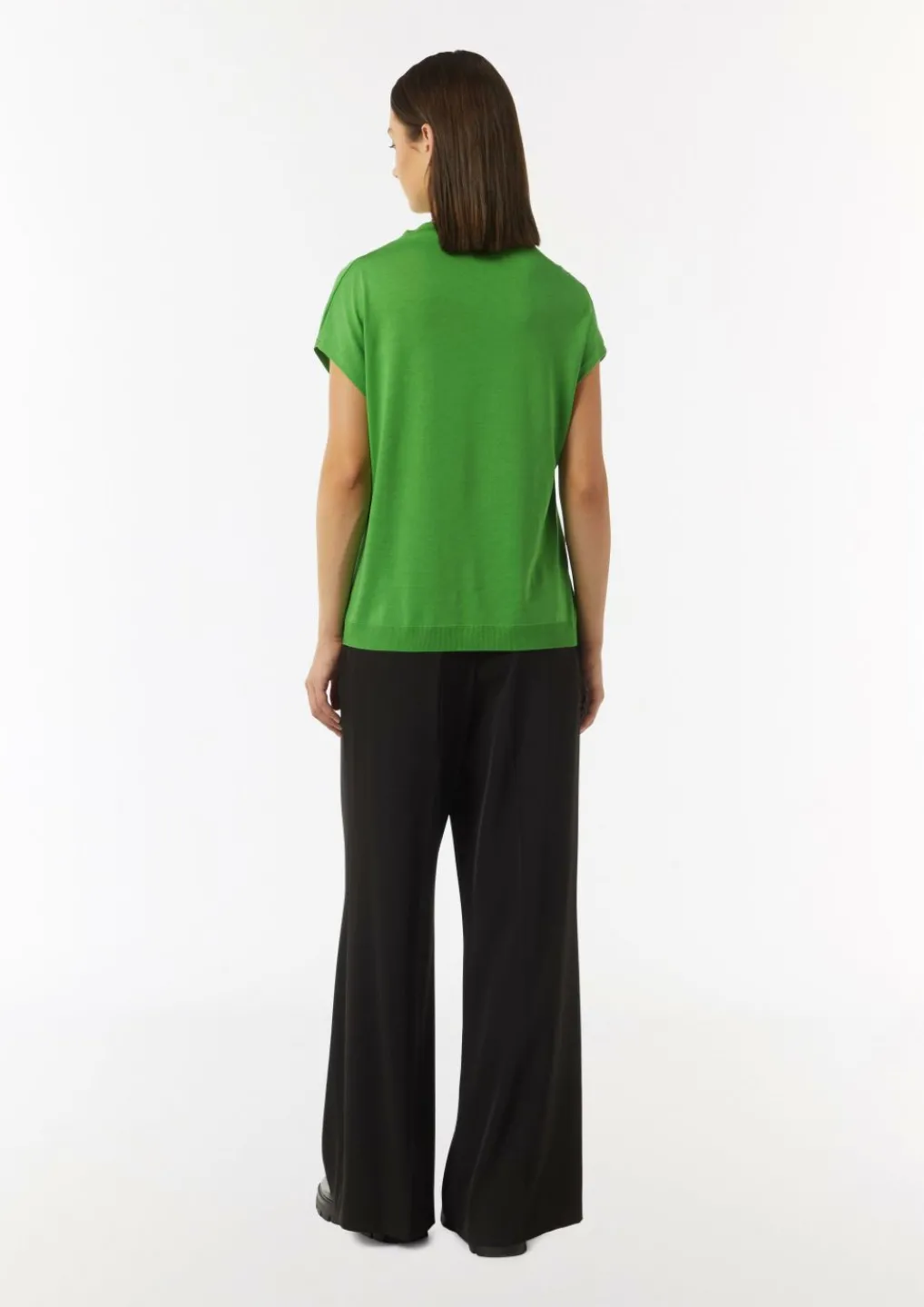 Strick-Shirt aus Lyocellmix mit Faltendetails-Comma Hot