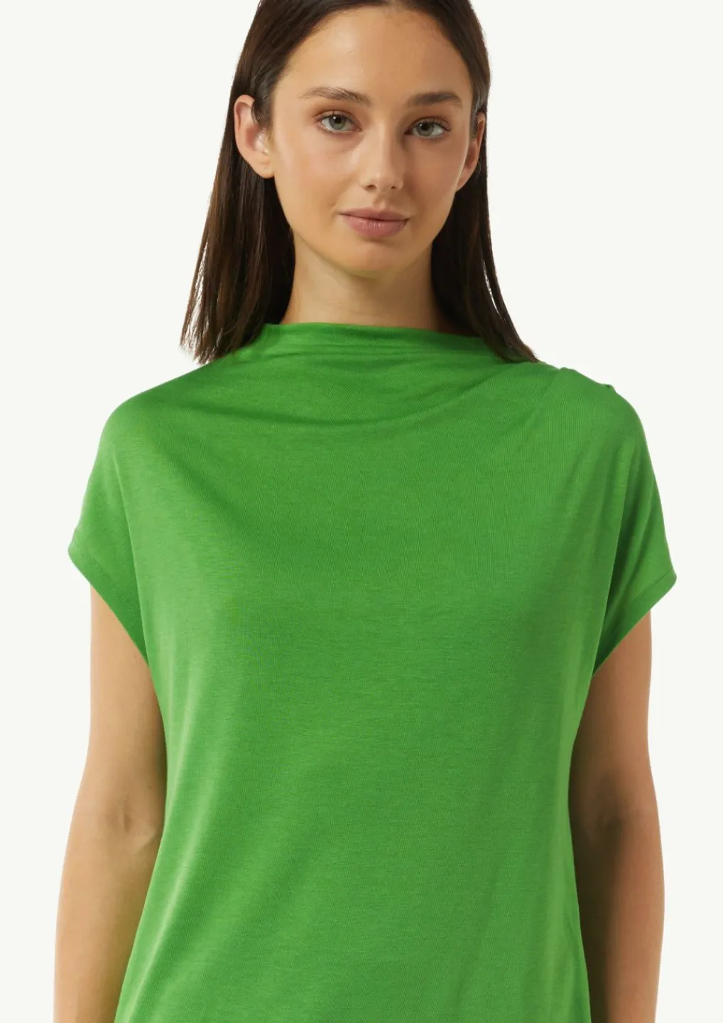 Strick-Shirt aus Lyocellmix mit Faltendetails-Comma Hot