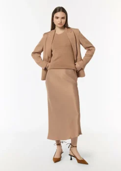 Stricktop aus Baumwollmix mit Rippblende-Comma Online