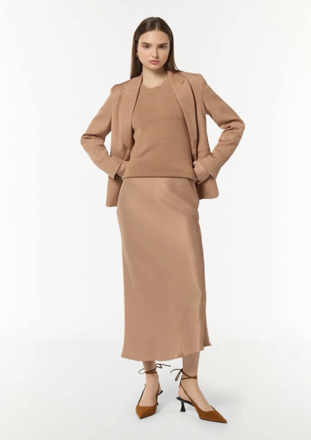 Stricktop aus Baumwollmix mit Rippblende-Comma Online