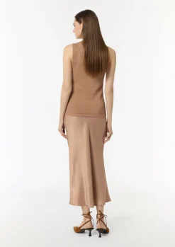 Stricktop aus Baumwollmix mit Rippblende-Comma Online