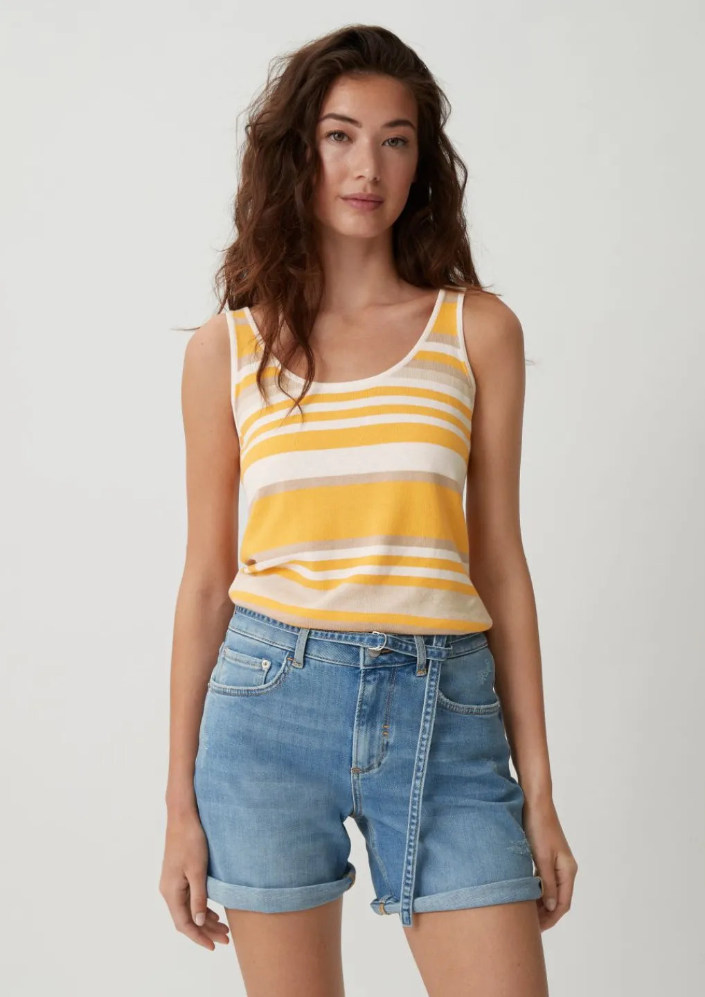 Stricktop aus Viskosemix mit Leinen-Comma Fashion