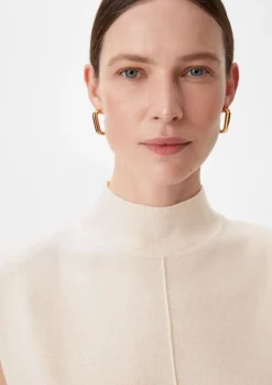 Stricktop mit Kaschmir und leichten Schulterpolstern-Comma Online