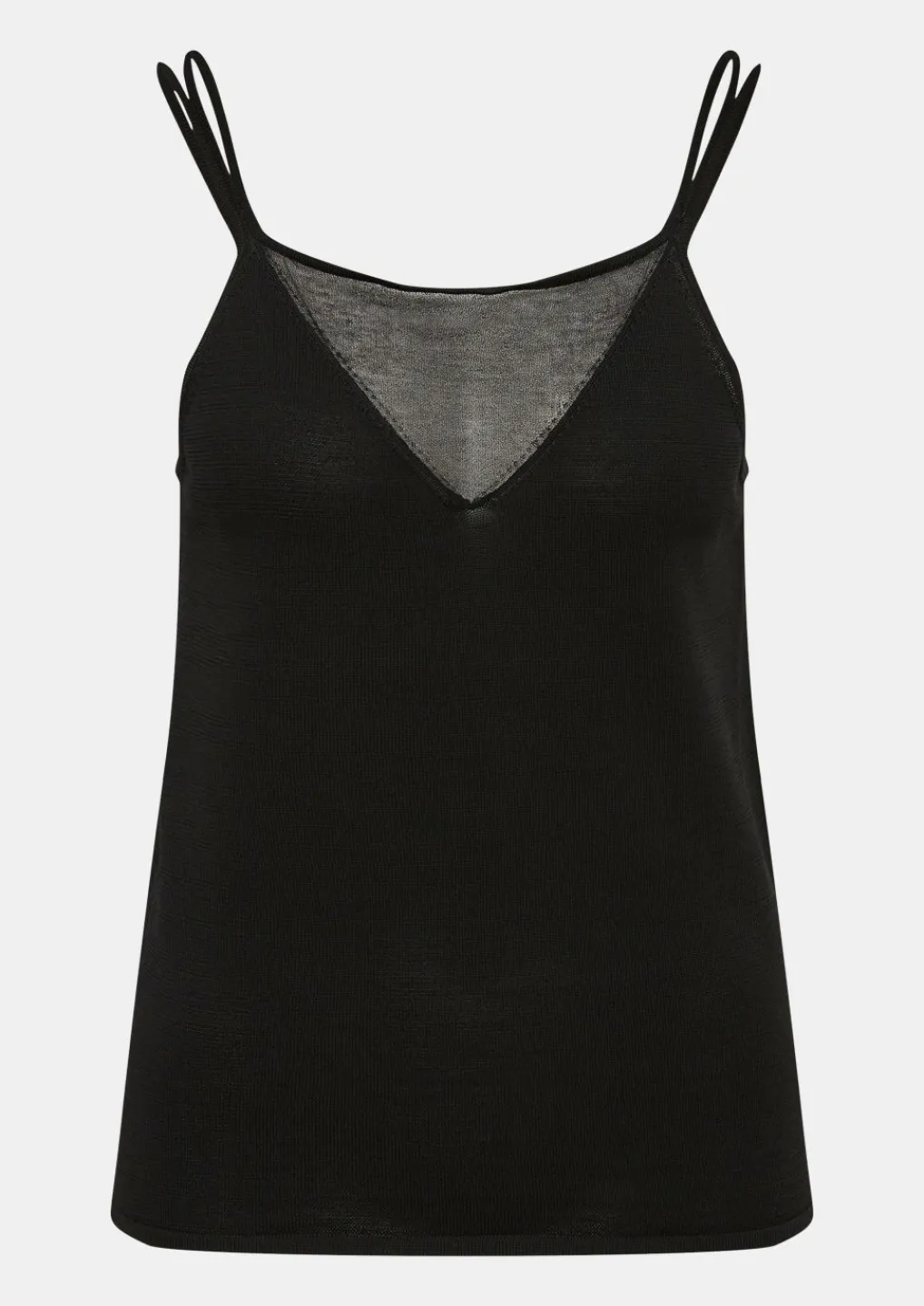 Stricktop mit transparentem V-Ausschnitt-Comma Fashion