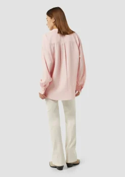 Strukturierte Bluse mit Hemdkragen-Comma Outlet