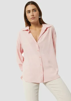 Strukturierte Bluse mit Hemdkragen-Comma Outlet