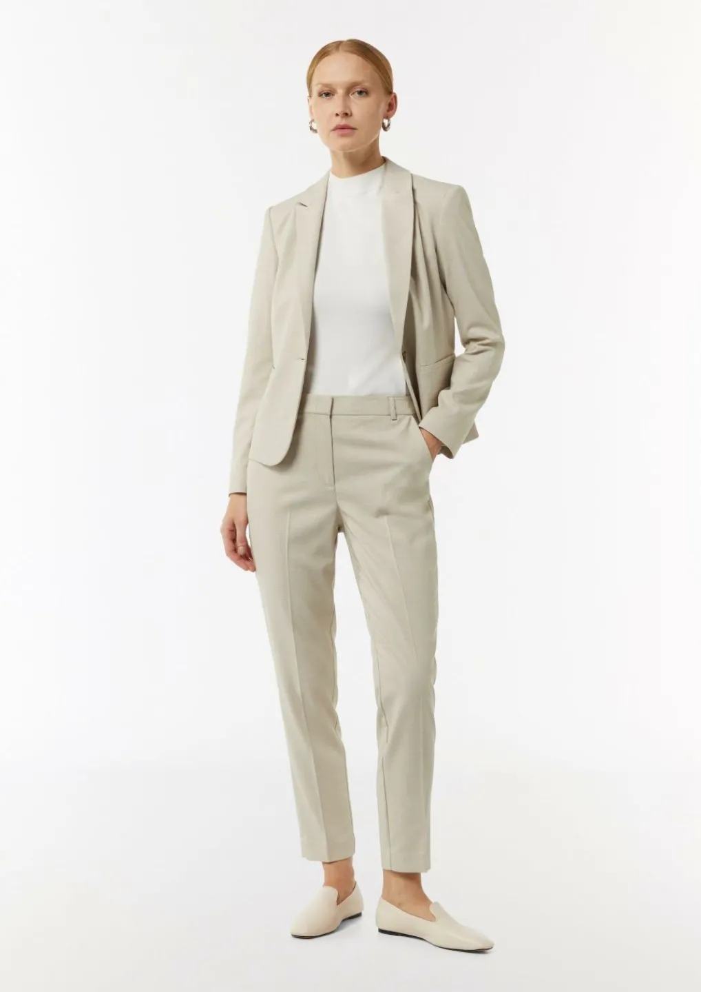 Strukturierte Cigarette-Pants mit Bügelfalten-Comma Sale