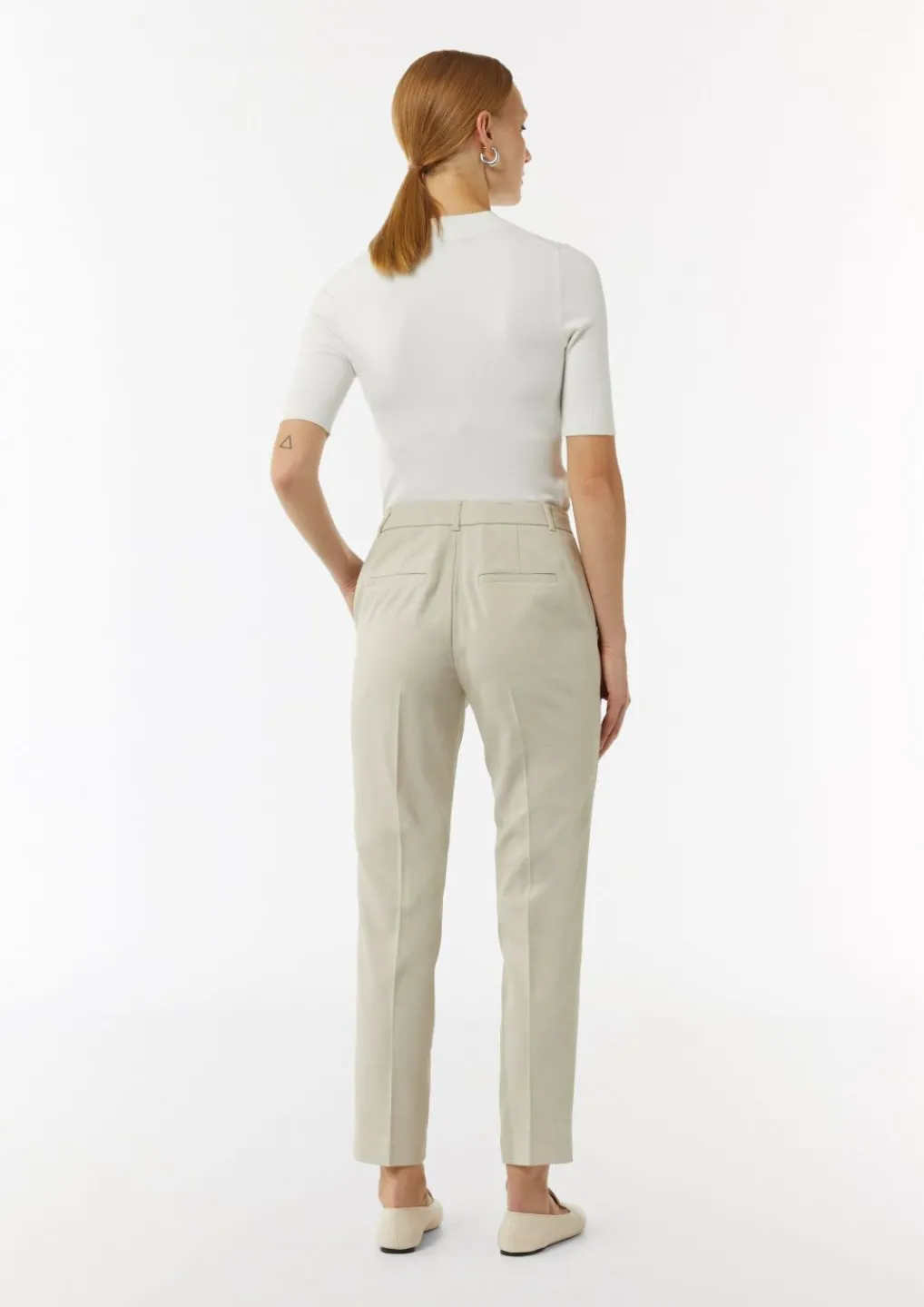 Strukturierte Cigarette-Pants mit Bügelfalten-Comma Sale
