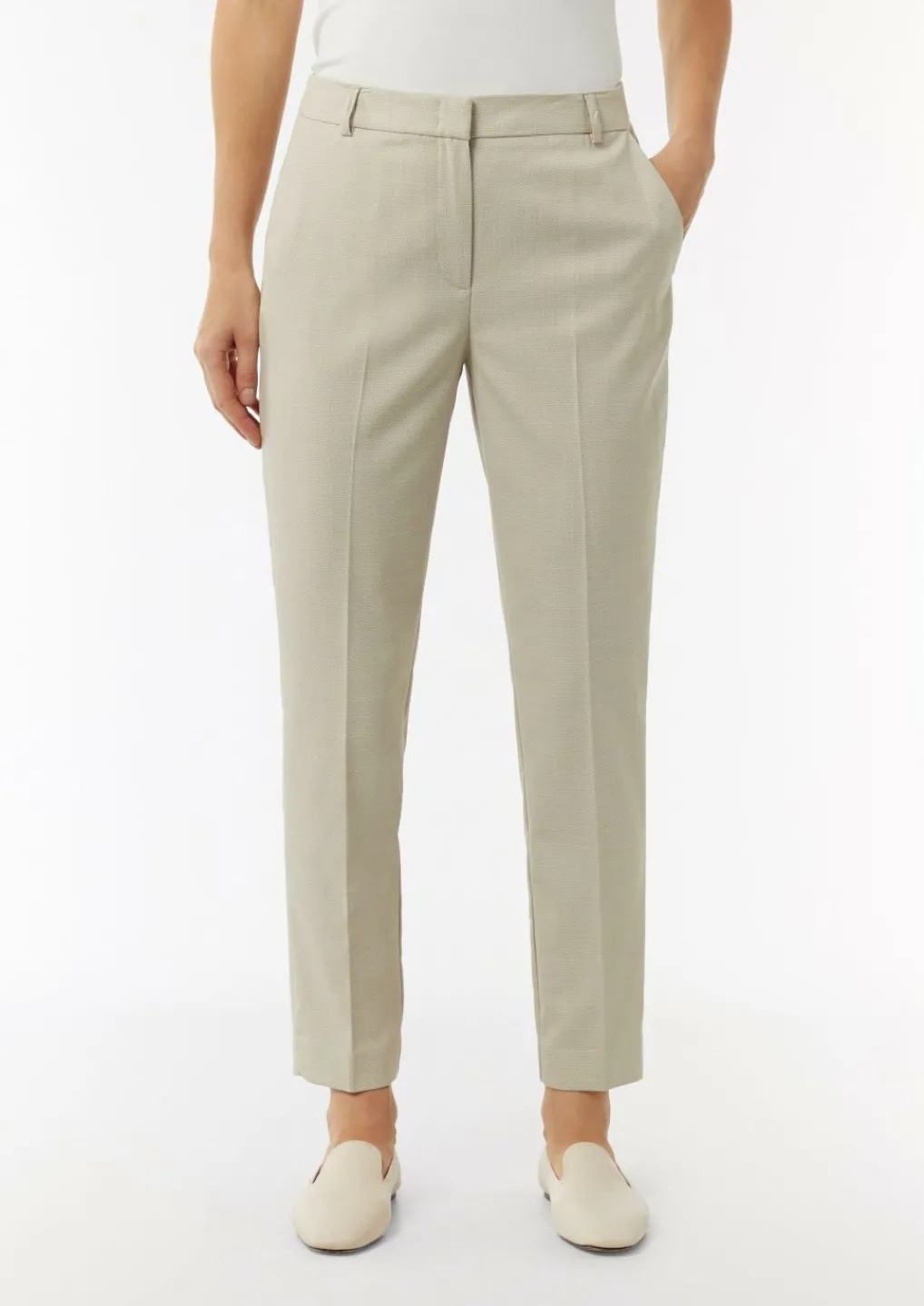 Strukturierte Cigarette-Pants mit Bügelfalten-Comma Sale