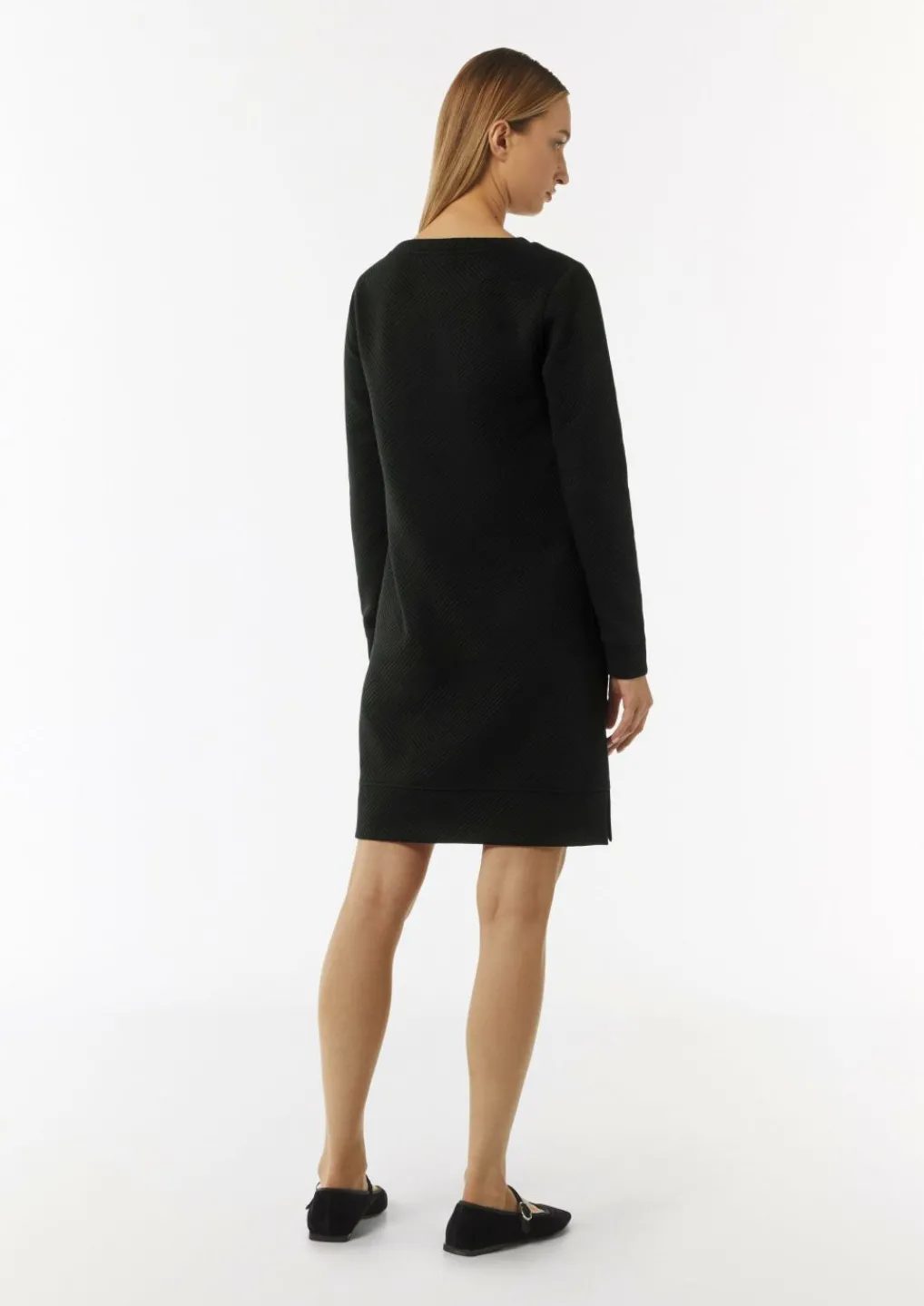 Strukturiertes Jersey-Kleid-Comma Discount