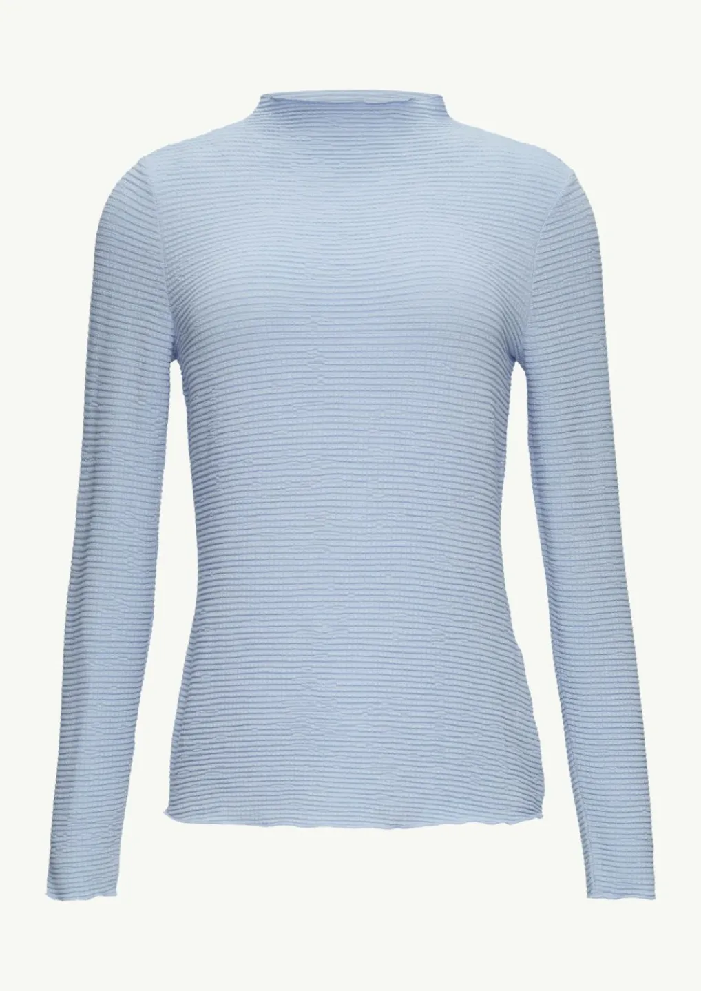 Strukturiertes Jerseyshirt mit Stehkragen-Comma Clearance