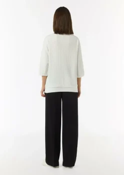 Strukturiertes Shirt mit Fledermausärmeln-Comma New