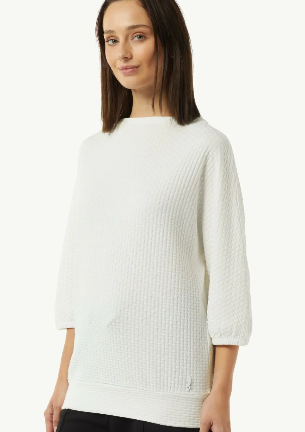 Strukturiertes Shirt mit Fledermausärmeln-Comma New