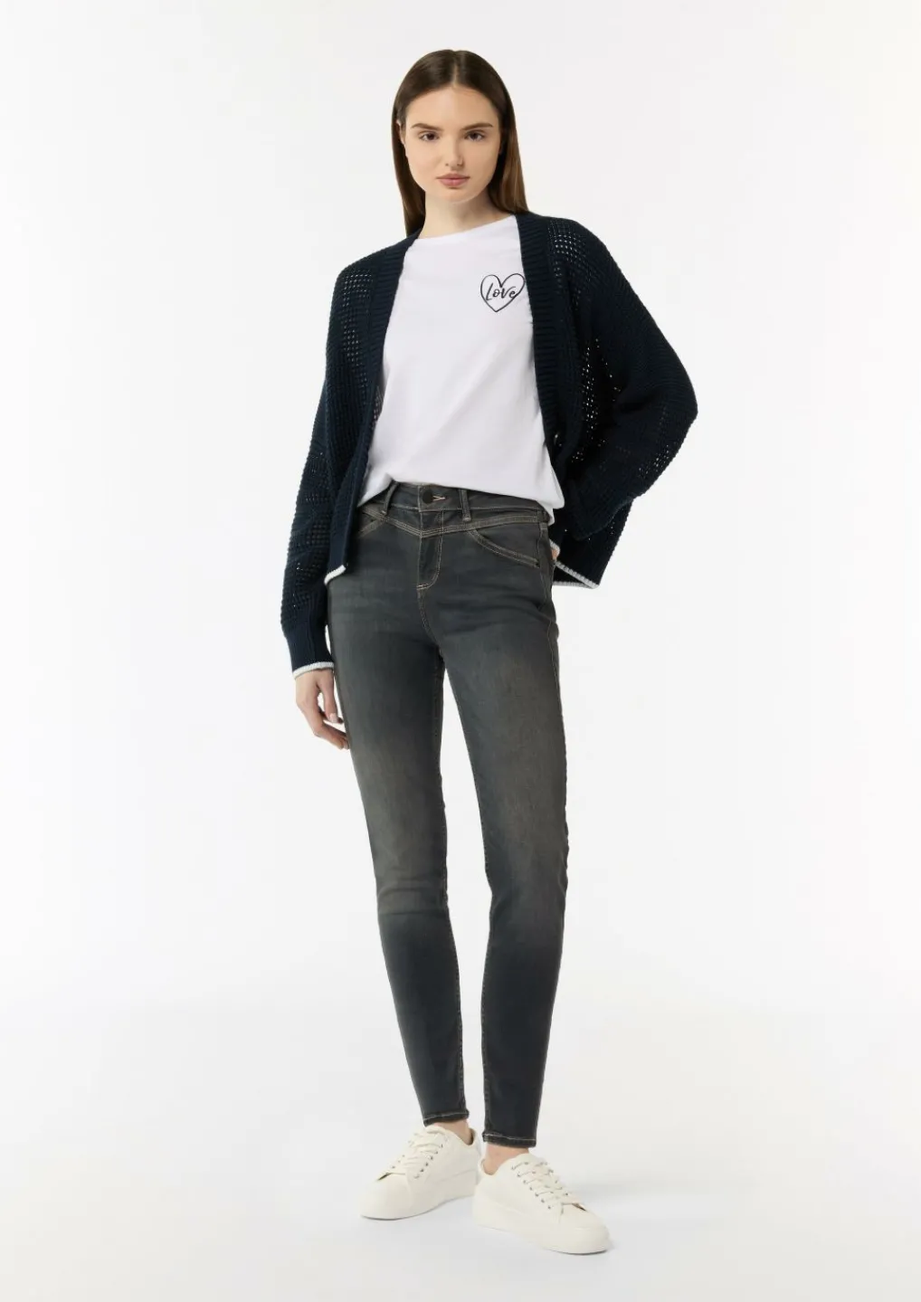 Super Skinny: elastische Jeans-Comma Online