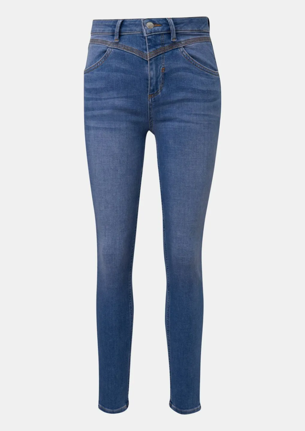 Super skinny: Jeans mit Sattelbund-Comma Outlet