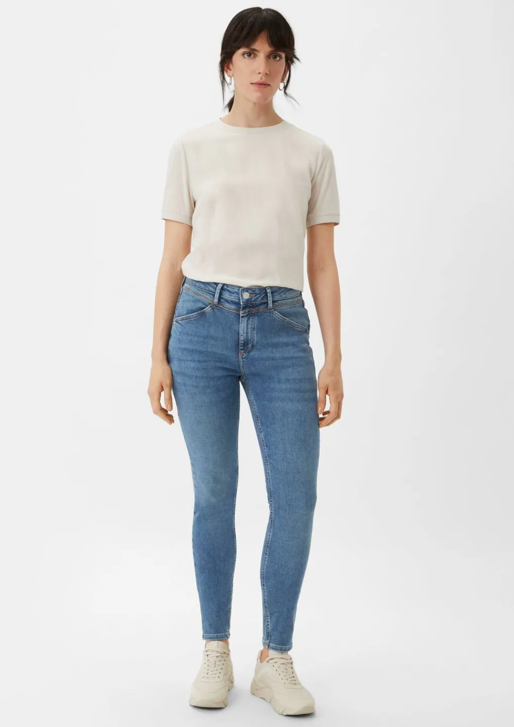 Superskinny-Jeans mit verkürztem Bein-Comma Discount