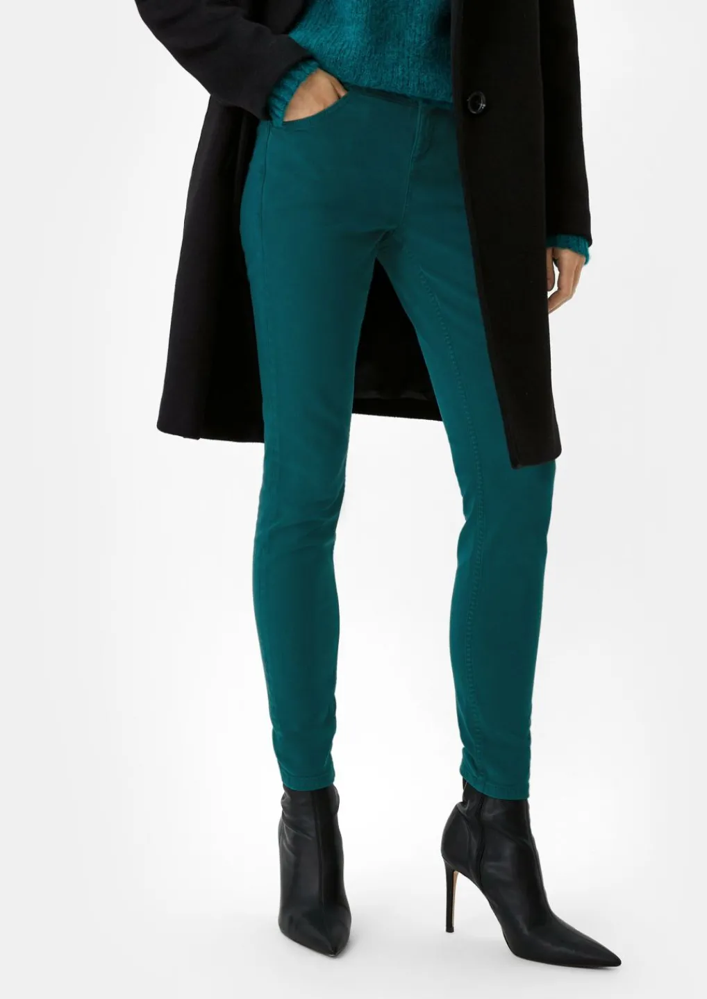 Super skinny: Twillhose aus Baumwollmix-Comma Clearance