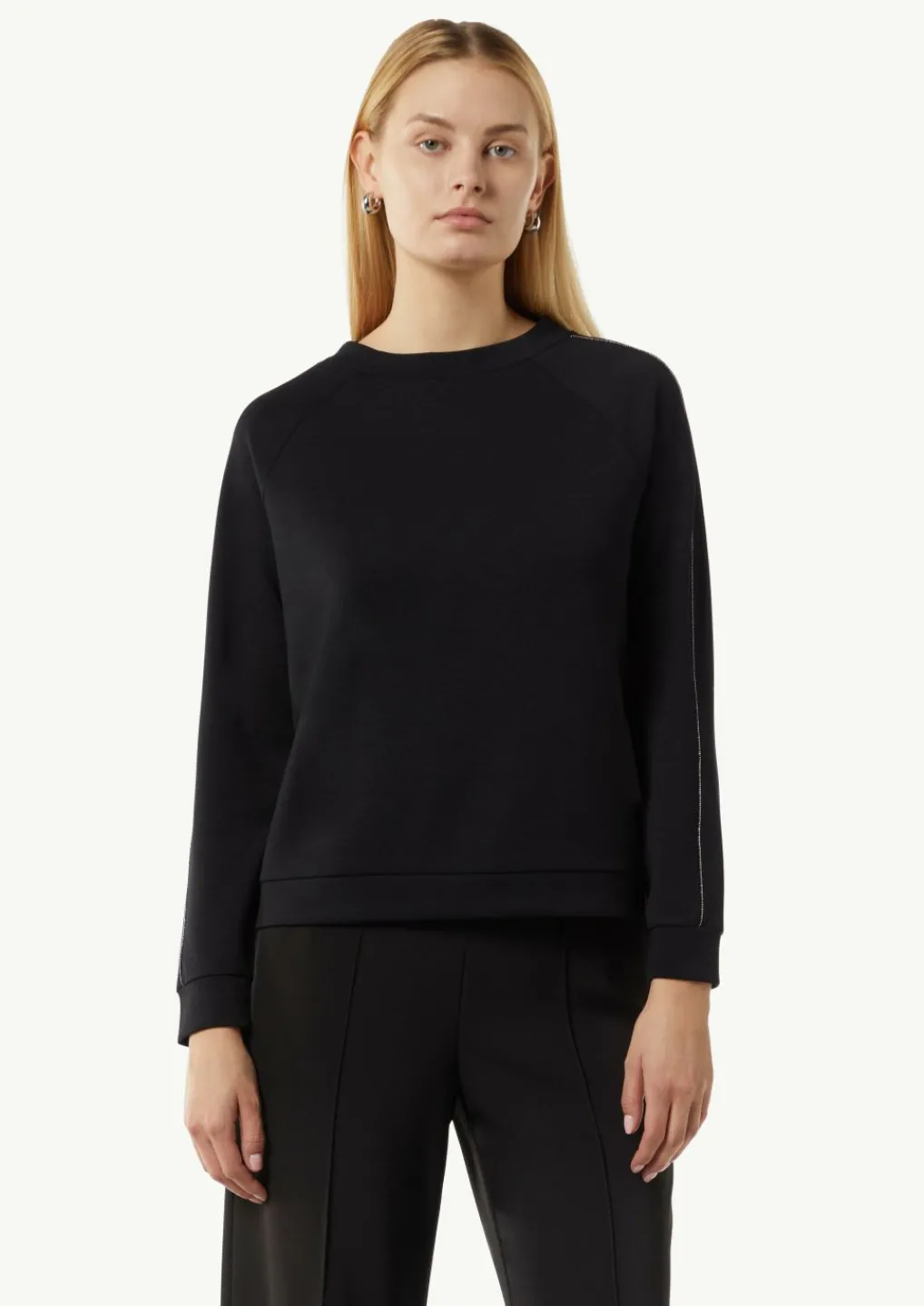 Sweatshirt aus Jersey mit Schmuck-Detail-Comma New