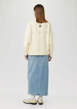 Sweatshirt mit Artwork-Comma Fashion