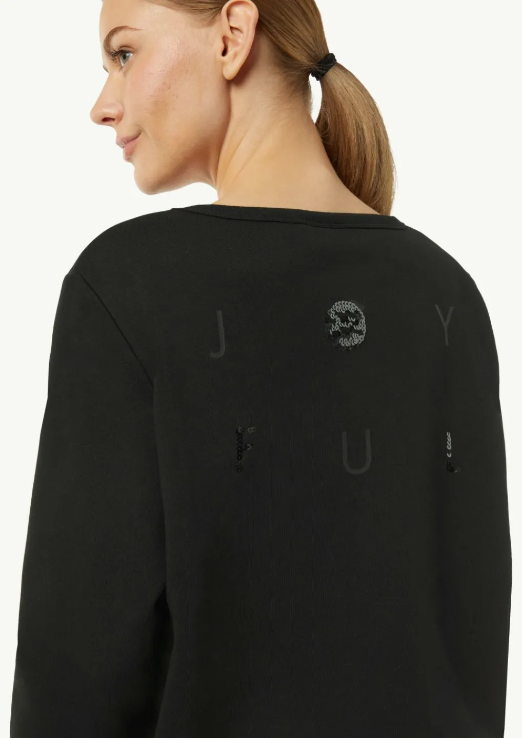 Sweatshirt mit Artwork und Rippbündchen-Comma Online