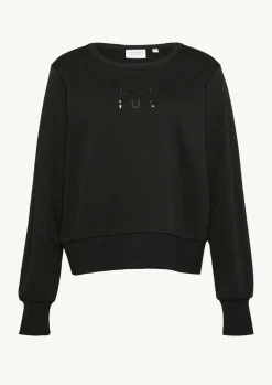 Sweatshirt mit Artwork und Rippbündchen-Comma Online